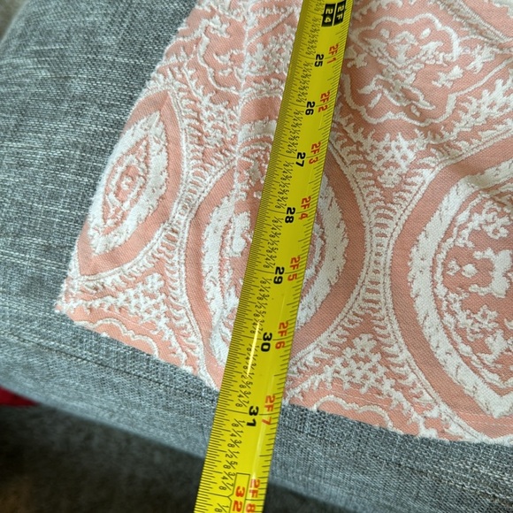 Free People Women's Peach White Embroidered Pattern Mini Fitted Dress - Picture 4 of 9